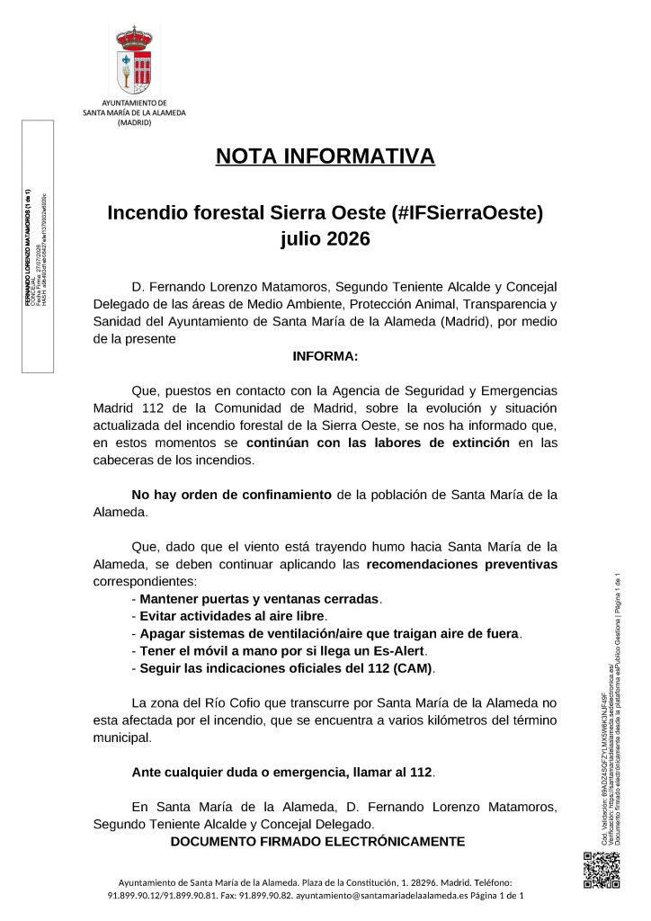 NOTA INFORMATIVA IFSierraOeste